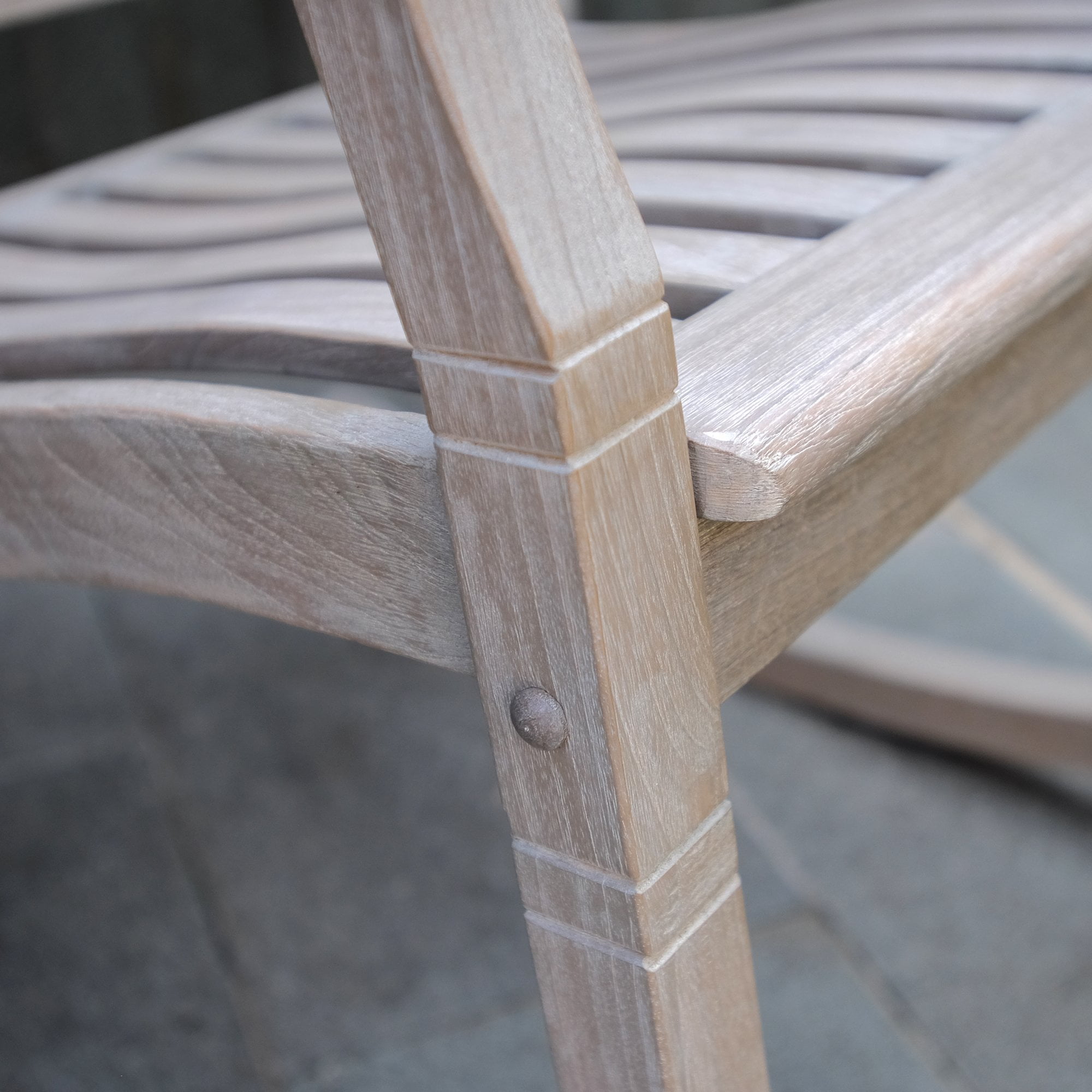 Willem Teak Porch Rocking Chair, Weathered Gray