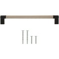 thumbnail image 3 of Stone Harbor Hardware Urban Cabinet Pull, 192 Millimeters, Satin Nickel with Matte Black Ends, 3 of 3