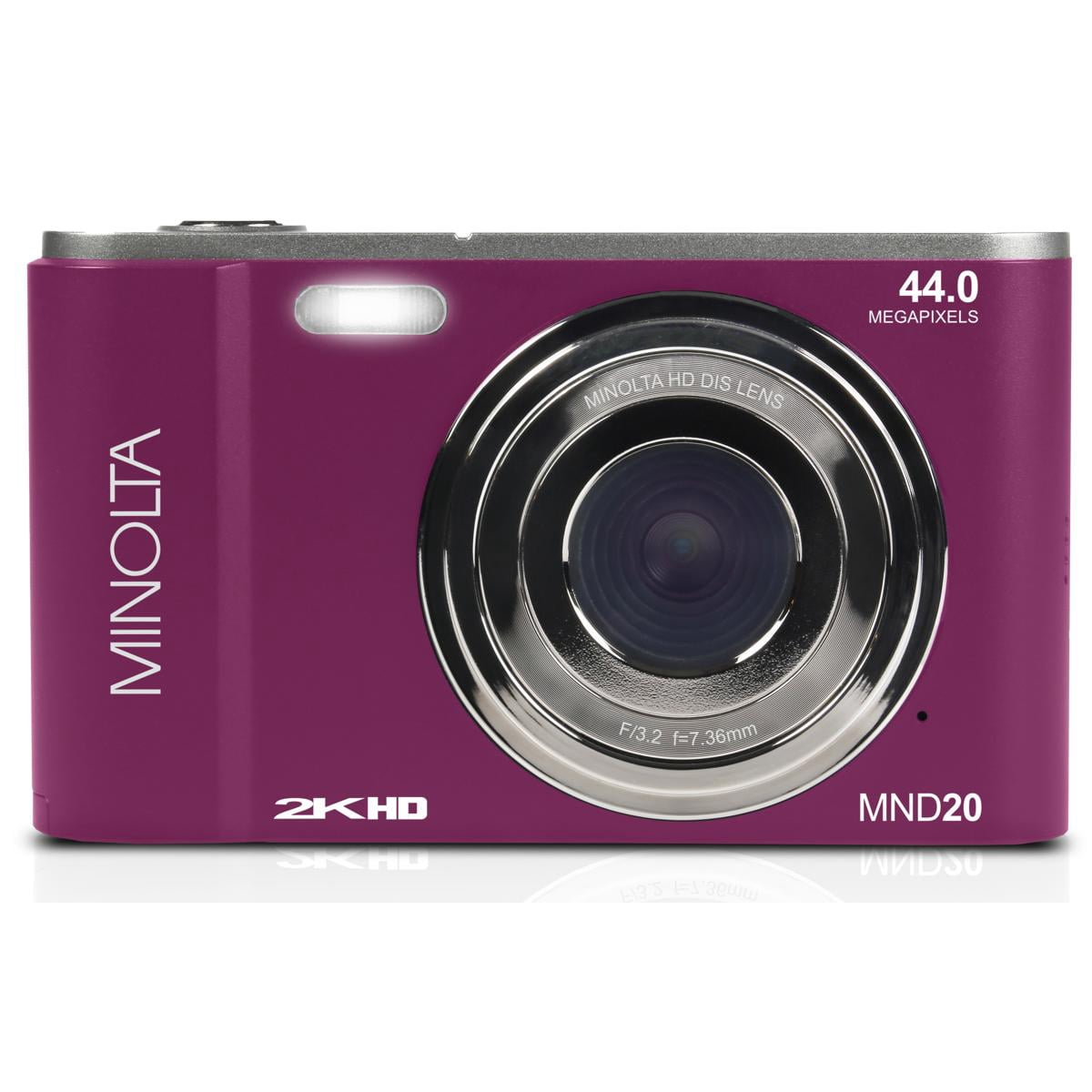 Minolta Minolta MND20 44 MP 2.7K Ultra HD Digital Camera (Magenta) With Slinger Camera case