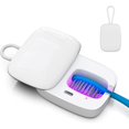 thumbnail image 1 of wonima02 Toothbrush Covers, Portable Toothbrush Holder with Cleaning Light, Rechargeable Travel Toothbrush Box Case with Holder for Household and Travelling or Business Trips （White）, 1 of 1