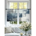 thumbnail image 4 of Abstract Art Sheer Curtains 54 Inch Long 2 Panels, Gradient Dark Blue Vintage Minimalist Light Filtering Rod Pocket Semi Sheer Curtains, Sheer Voile Drapes for Living Room Bedroom, 52"x54", 4 of 5