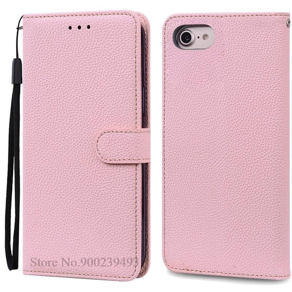 Luxury Wallet Case For iPhone 6 6S Case iPhone 7 8 Plus Soft Silicone Leather Flip Case For Coque iPhone 8 7 6 6S Plus Cover Bag Pink iPhone 7 Plus