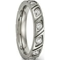 thumbnail image 4 of Titanium Polished With Cz 4mm Grooved Band (Size 13) Made In China tb483-13, 4 of 5