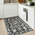 thumbnail image 3 of Balacho Farmhouse Floral Bohemian Faux Wool Area Rug, 2' x 3', Black, 3 of 9