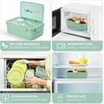 thumbnail image 7 of Bento Box,Adult Lunch Box,Containers for Adults Men Women with 3 Compartments, Lunchable Food Container with Lunch Bag, Spoon & Fork,47 Oz,Microwave & Dishwasher Safe,Green, 7 of 7