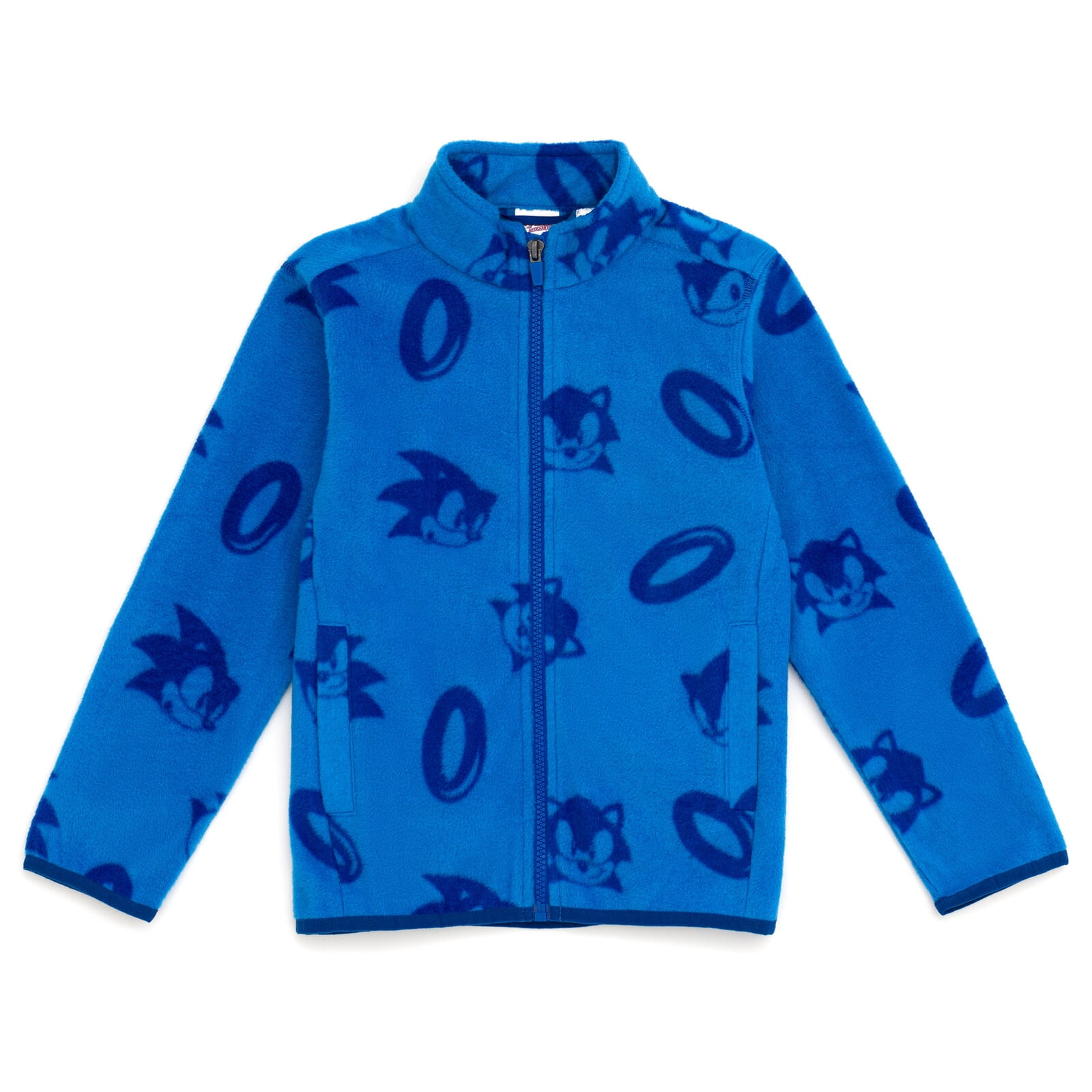 SEGA Sonic The Hedgehog Little Boys Fleece Zip Up Jacket Blue 4