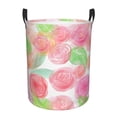 thumbnail image 2 of YFYANG Waterproof Laundry Hamper, Rose Watercolor Painting Laundry Basket Oxford Fabric with Handle Foldable, M, 2 of 8