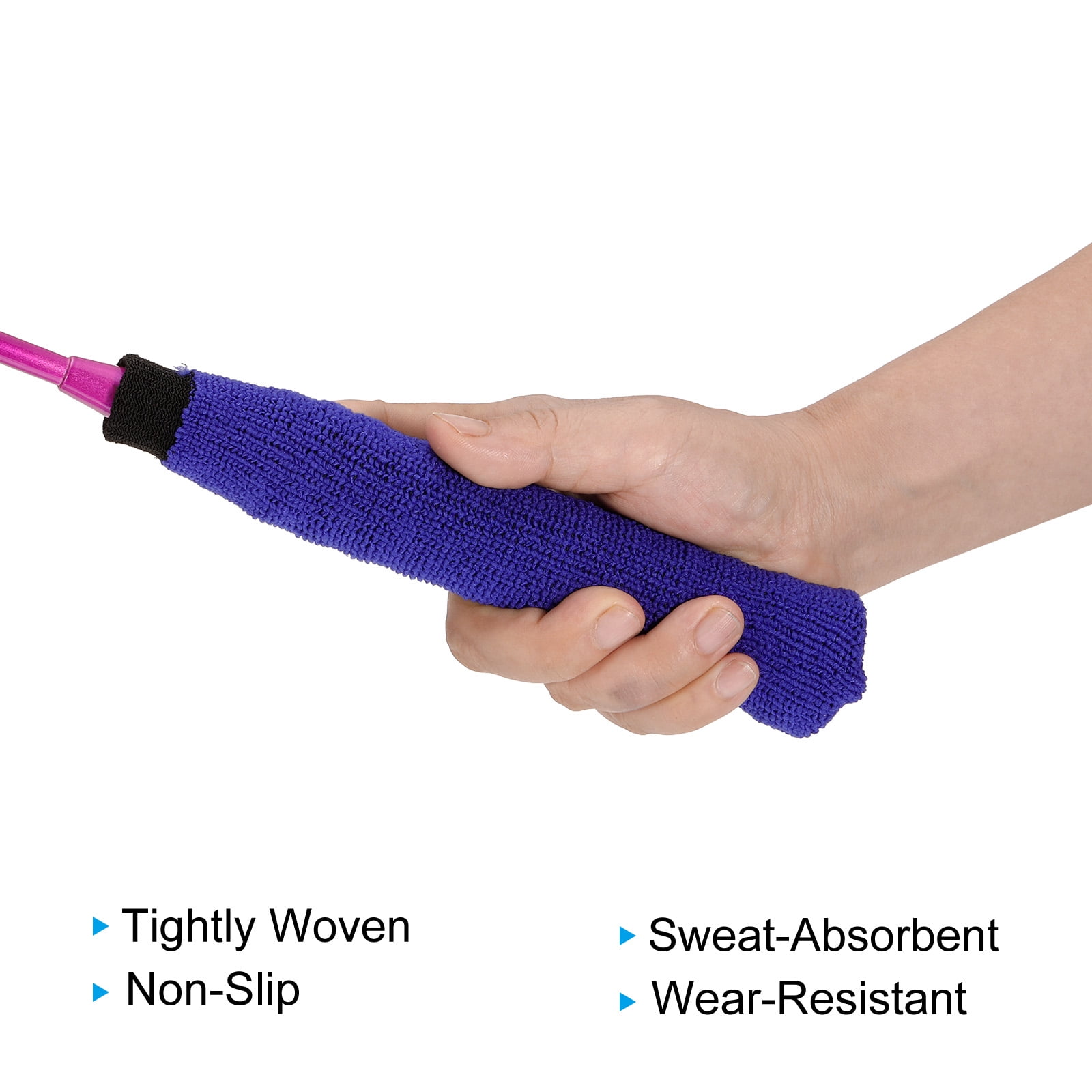 Unique Bargains Anti Skid Sweatband Nylon Racket Towel Grip Tennis Racquet Overgrip 4 Pack Blue