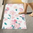 thumbnail image 2 of GZHJMY Pink Flower Bathroom Rug Rectangular Bath Mat Non Slip Bath Rugs Absorbent Shaggy Bathmats for Sink Shower 16" x 24", 2 of 7