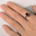 thumbnail image 2 of Alexandrite wedding ring white gold emerald cut engagement ring for women June birthstone, 2 of 2