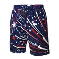 thumbnail image 2 of Yiaed Red White Blue Fireworks 1 Print Men's Swim Trunks with Lining Quick Dry Sports Shorts Beach Shorts Boardshorts-Small, 2 of 5