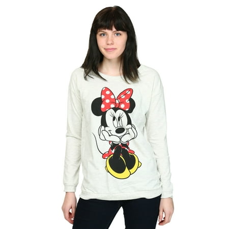 Womens Minnie Mouse Sweet Sit French Terry Pullover