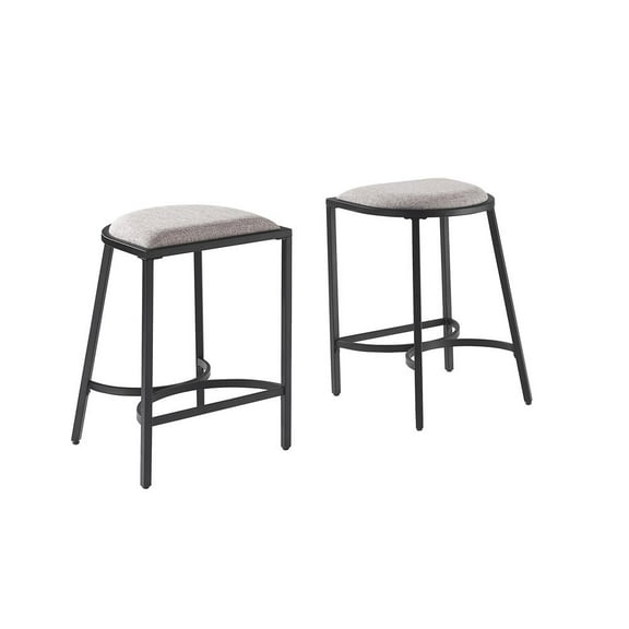 Crosley Furniture Ellery Upholstered Seat Counter Height Bar Stools Set of 2