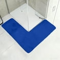 thumbnail image 6 of ToyKingdee L-Shaped Bath Mat Bathroom Floor Rug Water Absorbent Soft Bath Rugs Non Slip Corner Shower Mat Washable Carpet for Square Shower, 6 of 6