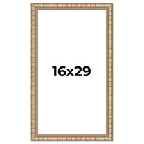 16x29 Frame Silver Real Wood Picture Frame Width 1.5 inches | Interior Frame Depth 0.5 inches |