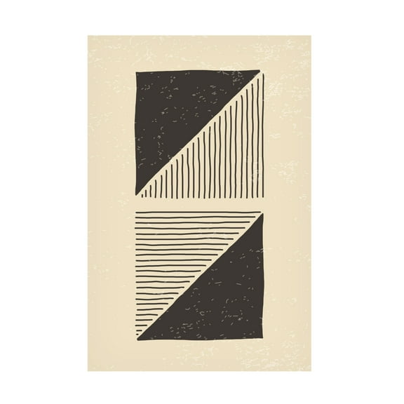 Trademark Fine Art jay stanley Abstract Black Set 4 Canvas Wall Art