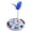 Blue with feathers, variant on HAHUT 2-in-1 Cat Treat Puzzle Feeder for Pet Lovers, Intelligence Interactive Cat Turntable Food Dispenser, Non-Slip Base, Mental Stimulation for Bored Indoor Cats (Green)