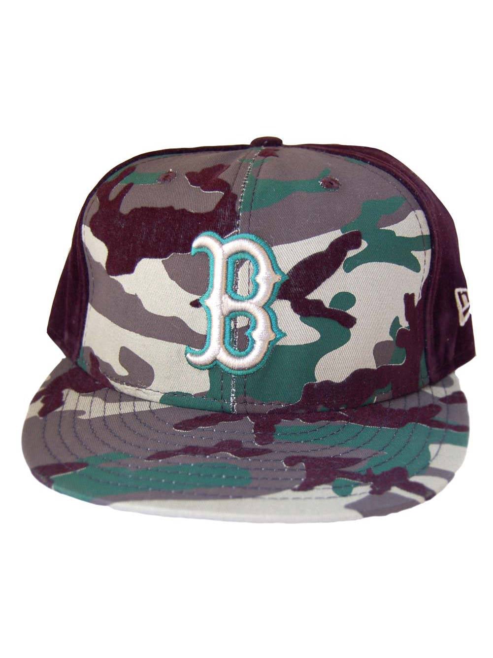 red sox camo fitted hat