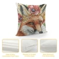 thumbnail image 4 of Qinduosi Watercolor Painting Cute Little Fox Flower Stylish Printed Throw Pillow Case Home Decor Bed Sofa Double Side Print Soft Square Cushion Cover with  White, 4 of 5