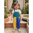 thumbnail image 4 of RUINIXCW Toddler Boy Overalls Contrast Color Adjustable Straps Sleeveless Jumpsuits, 4 of 9