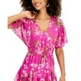 thumbnail image 2 of Taylor Women's Floral Print Blouson Dress Pink Size 10Petite, 2 of 3