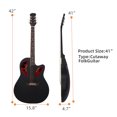 thumbnail image 6 of 41 inch Cutawary Round Back Acoustic Guitar Spruce Top Grape Hole Black, 6 of 9