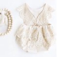 thumbnail image 2 of Newborn Baby Girl Romper, Summer Sleeveless Lace Ruffle Tutu Bodysuit One-Piece Clothes, 2 of 2
