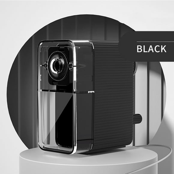 Sacapuntas manual grande con manivela y 5 configuraciones ajustables para lápices triangulares y de varilla gruesa de 6,5 a 12 mm, alimentación automática y resistente a roturas para un