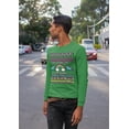 thumbnail image 2 of Old Glory Mens Retro 90s Rainbow Unicorn Magical Ugly Christmas Sweater Long Sleeve T Shirt, 2 of 6