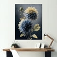 thumbnail image 2 of Designart Hyperrealistic Blue And Gold Flower I Canvas Wall Art, 2 of 5