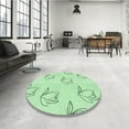 thumbnail image 4 of Ahgly Company Tapis d'Intérieur Rectangulaire Transitionnel Vert Menthe Lavable à la Machine, 5 Pieds x 8 Pieds, 4 of 7
