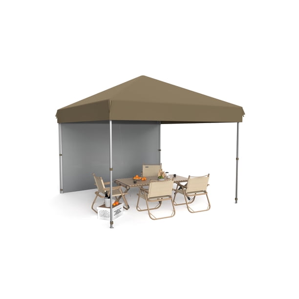 Carpa plegable de 3x3 metros (10x10 pies), toldo exterior de fácil montaje para una persona, carpa comercial resistente de instalación instantánea, 1 pared lateral.