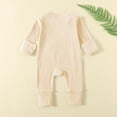 thumbnail image 5 of Bovxnpu Baby Boys' Bodysuits Long Sleeve Footed Hand Cover Infant Bodysuit Ribbed Zipper Spring Bodysuit Summer Outfits, 5 of 8