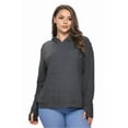 thumbnail image 4 of Women’s French Terry Hoodie, Regular and Plus Size Pullover with Hood and Pockets, 4 of 5