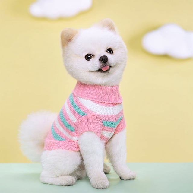 Ropa para mascotas, primavera, otoño e invierno, ropa de punto de lana multicolor para perros, ropa informal cálida de dos patas