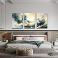thumbnail image 3 of Hieng Wall Art For Bedroom Canvas Wall Decor For Living Room Field Scenery Wall Paintings Abstract Wall Pictures Office Decorations Framed Prints Artworks Modern Bathroom Room Home Decor 3 Piece, 3 of 5