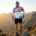 thumbnail image 6 of Mens Uv Protection Shirts Lightweight Sun Hoodies with Face Mask Outdoor Hiking Swimming Fishing, 6 of 9