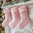 thumbnail image 4 of White Furry Christmas Stockings Holiday Decorative Socks for Mantel Fireplace Christmas Decorations Home Xmas Gift Festive Winter Decor, 4 of 5