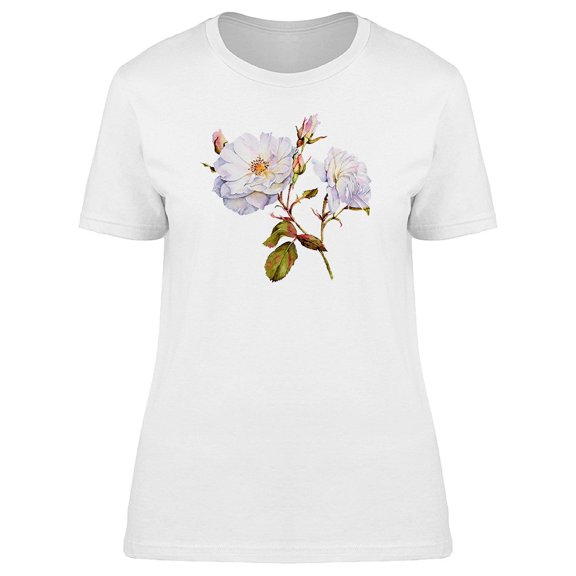 White Garden Peonies Tee Women's -Image by Shutterstock