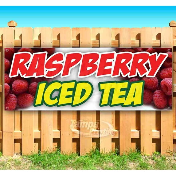 Raspberry Iced Tea 13 oz Vinyl Banner With Metal Grommets