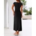 thumbnail image 3 of Merokeety Womens Summer Dresses Elegant Cowl Neck Bodycon Dress Black xl, 3 of 5