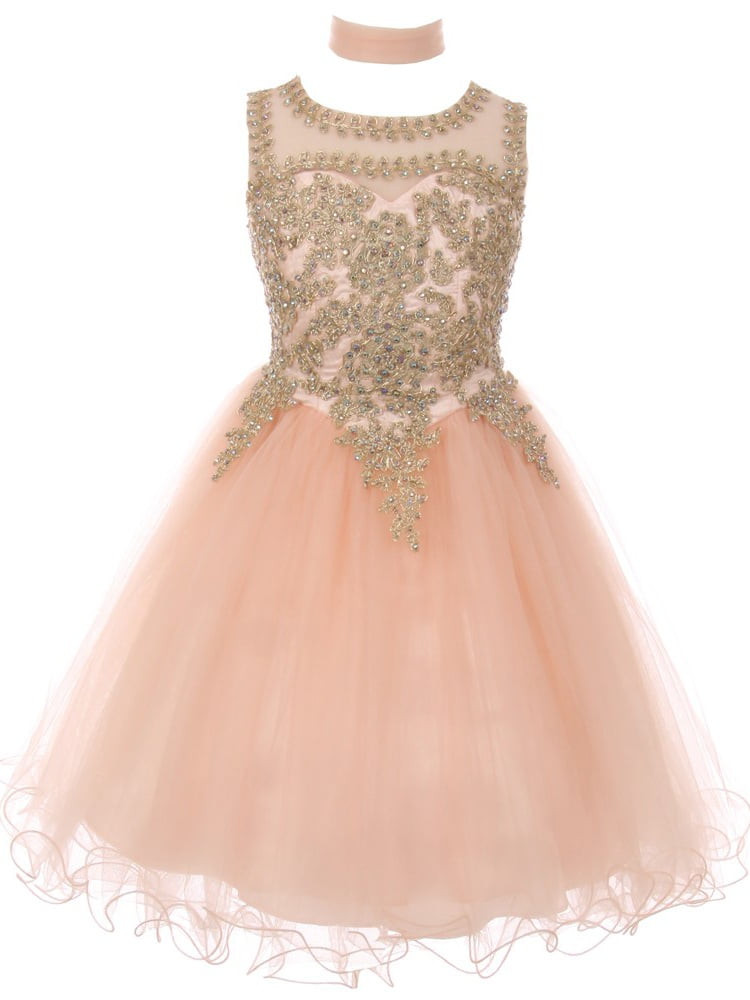 blush gold dress