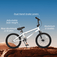 thumbnail image 5 of Korimefa Freestyle BMX Bikes, 18 inch Kids Bicycles for 7-12 Years Old Boys Child Tween Teen, with Aluminum Alloy U-Brake, Rear R-Brake, Hand Brake Levers & Front Rear Pedals, White, 5 of 16