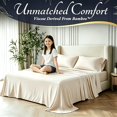 thumbnail image 3 of 4Pcs Bamboo Cooling Bedding Set, Extra Deep Pocket Breathable Sheets for Hot Sleepers, Pillowcases, Flat Sheet & Fitted Sheet, Perfect Family Gift, 3 of 8