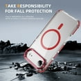 thumbnail image 6 of Magnetic for iPhone Air Case, Compatible with MagSafe, with Camera Lens Stand, Matte Skin Feeling Case, Military-Grade Drop Proof Transparent Slim Shockproof Phone Case Cover, Red, 6 of 9