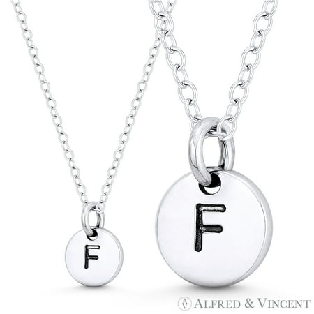 Sterling Silver Bear 3/4' Pendant - Initial Letter
