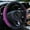 Purple, variant on Universal Car Steering Wheel Cover 37-38cm Leather Embroidered Color Diamond-Studded Elastic Four Seasons Steering Wheel Cover Black-Red