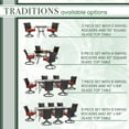 thumbnail image 6 of Hanover Traditions 5-Piece Outdoor Furniture Patio Dining Set, 4 Cushioned Wicker Back Cast Aluminum Swivel Rocker Chairs and 42" Square Glass Table,, 6 of 9
