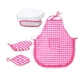 thumbnail image 5 of Juego de cocina para niños Sunnimix Delantal y gorro de cocinero para niños escocesa roja, 5 of 8