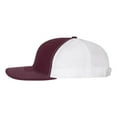 thumbnail image 2 of Richardson - Adjustable Snapback Trucker Mesh Cap, Maroon / White, 2 of 3